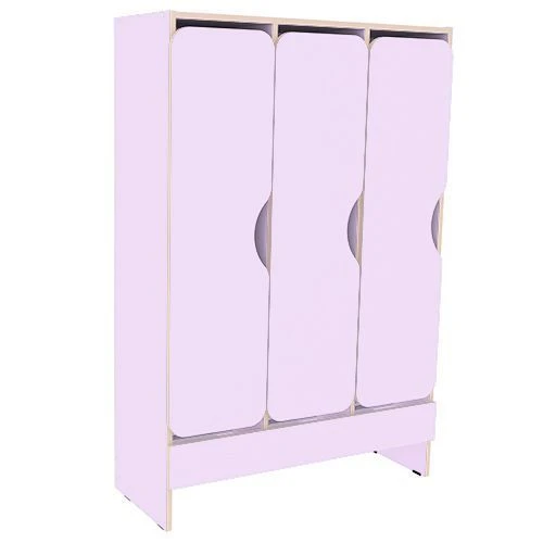 Three-section cupboard for children's clothes