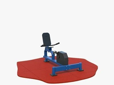 ATM-7.82 Outdoor exercise machine for development of buttocks, shins and thighs muscles with inertia-free loading mechanism