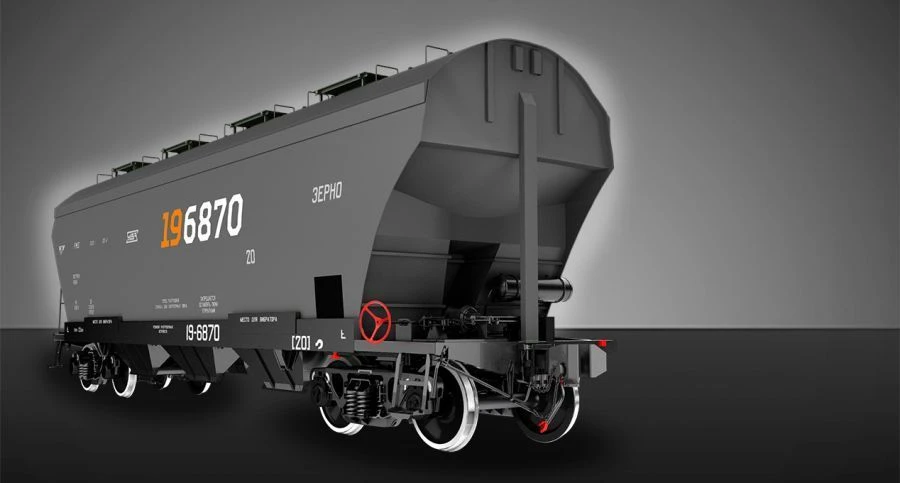 Hopper wagon of hopper type for grain transport model 19-6870