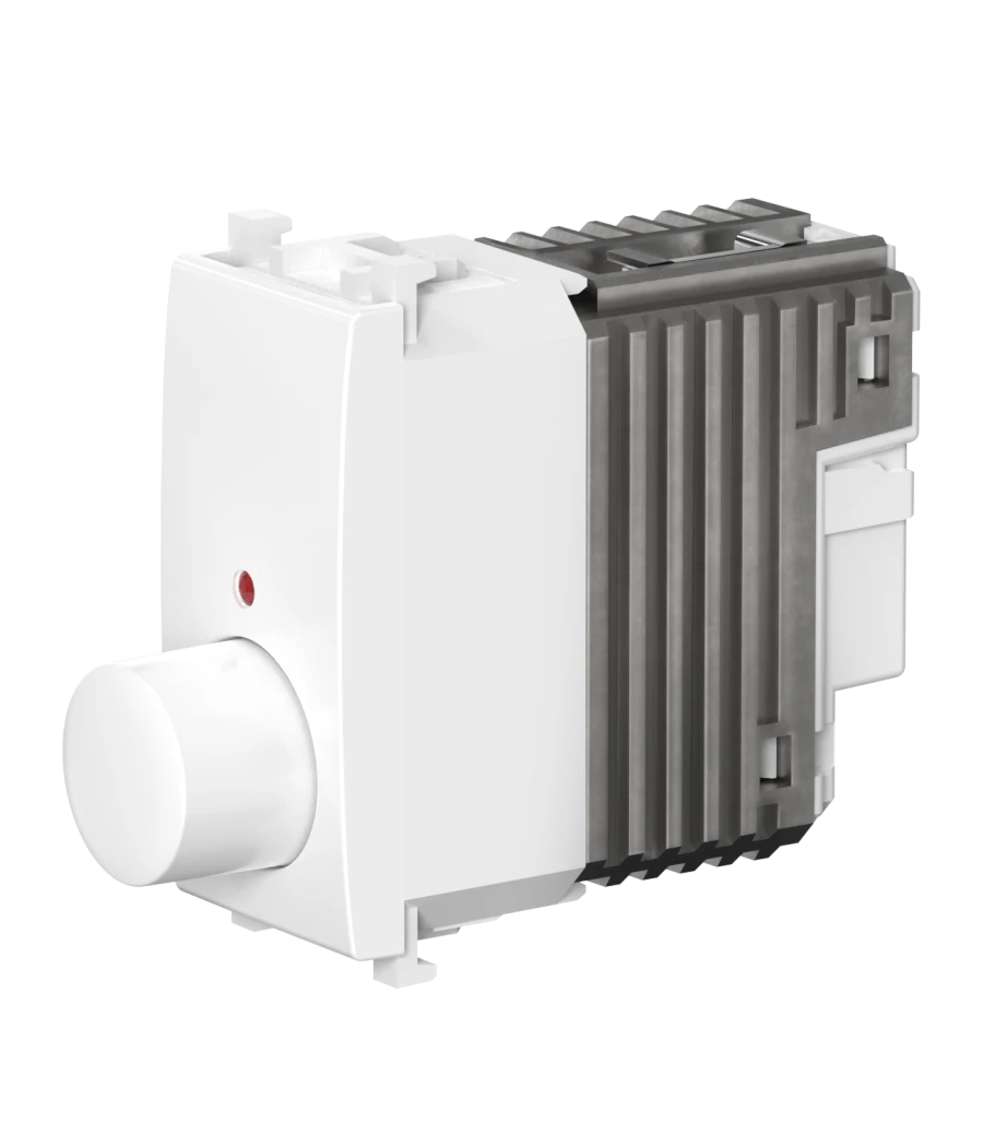 CADUCEUS ALING Experience Rotary push dimmer switch with indication (when dimmer is on) 40-800W, 230V , 1M, white,