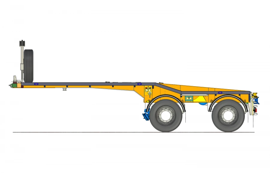 Semitrailer of modification FS-492 (without installation of hydraulic equipment and without installation of crane manipulator me