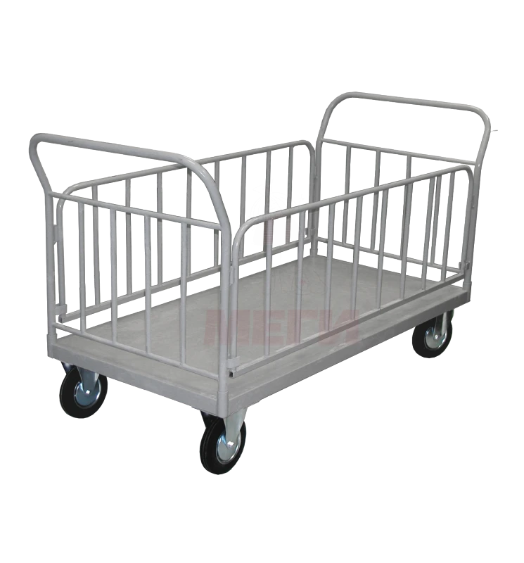 TMG-01-MSK(MSC-545) Trolley for transporting medical cargoes with two handles and removable side barriers made of steel