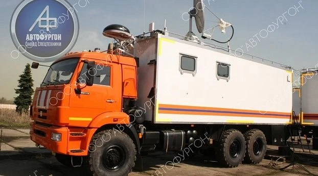 Emergency rescue service vehicle (mobile communication centre) on chassis KAMAZ-43118 (-A5- RR, -RS, -50, -37) Type 47611