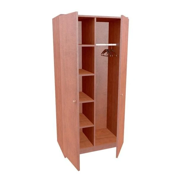 Double door wardrobe (top shelf and coat rack) 86*52*180 "Student" C 17