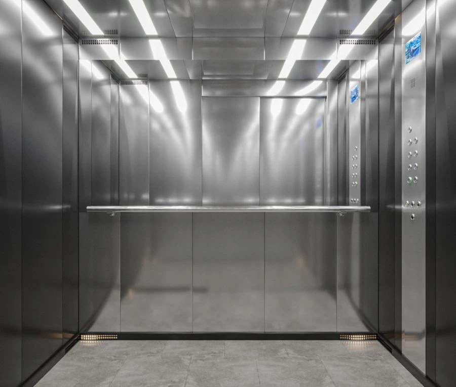 Passenger lift 1000 kg capacity, cab speed 1,6 m/s without machine room