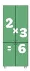 4-door cupboard with DIGITS. (School furniture brand "Interior" series "TDI School")