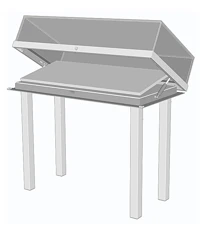 Horizontal display cabinet 1200 x 600 x 1000 mm