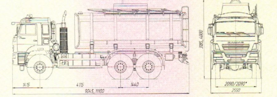 UST tanker truck 54535G and modifications: 54535G-01, 54535G-02, 54535G-03