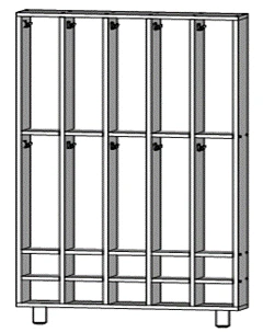 Rack for towels 2 levels