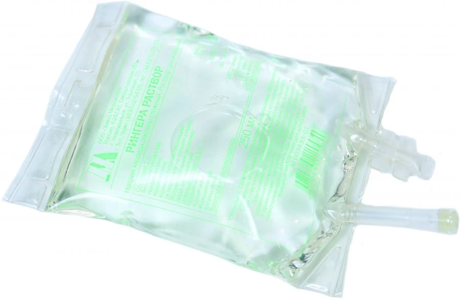 Ringer's solution, 250 ml. (INN: Sodium chloride solution complex [Potassium chloride+Calcium chloride+Sodium chloride])