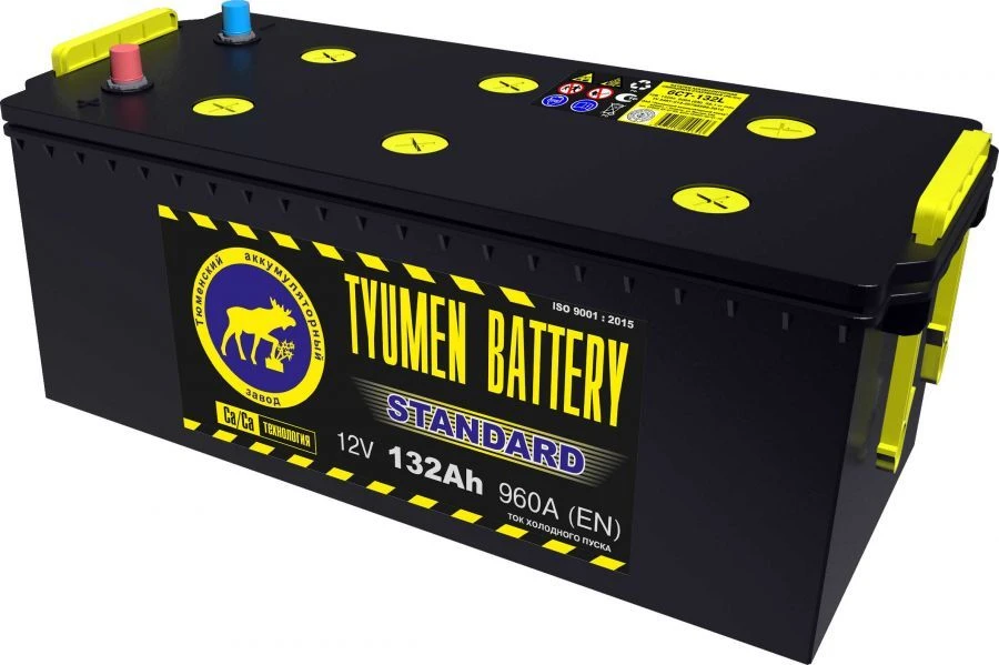 Accumulator lead starter battery TYUMEN BATTERY 6ST-132L STANDARD