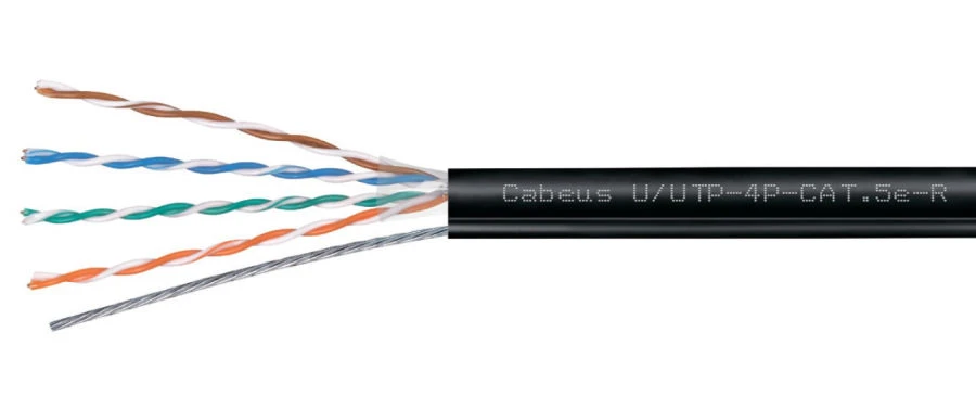 CABLE SIMMETRICH FOR DIGITAL TRANSMISSION SYSTEMS Cabeus Twisted Pair U/UTP Cable, category 5e, with tether