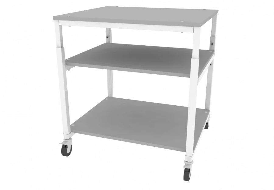 Adjustable underframe table for equipment with shelf 700x600x640_800mm (WxHxH_800mm)