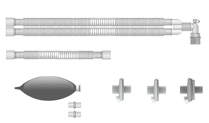 Respiratory devices for joint use with anaesthetic and resuscitation equipment, version: a