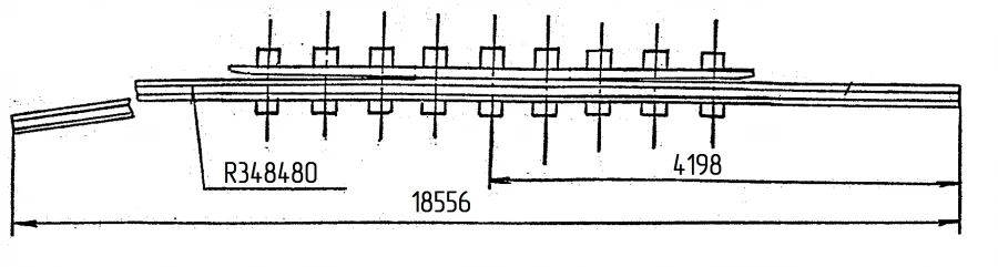 Cross rail with counter rail of the project 2878.04.000-03