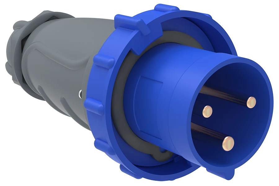 PSN01-063-3 Portable plug SSI-033 63A-6h/200-250V 2P+RE IP67 MAGNUM IEC