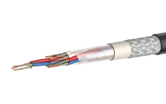 Ship fire-resistant cable of SPSVEVng(A)-FRHF grade with insulation made of cross-linked polyethylene, in a sheath made of polym