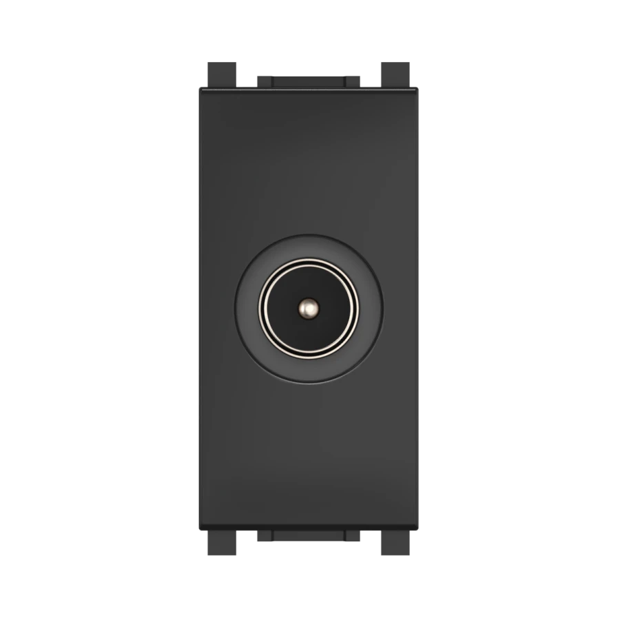 CADUCEUS ALING Experience Flush-mounted TV antenna socket single M/F, 1M, black (soft touch), art. no. 74261.S. 74261.?1