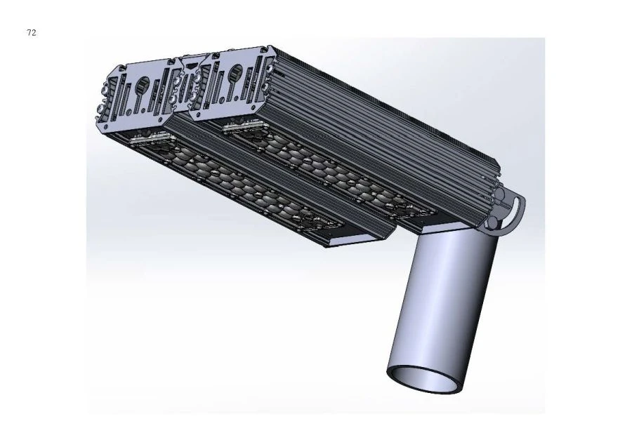 LED luminaire "Industrial Design MTM IoT" series CUBIC 100 Two modules Connection from sides 180 degrees Mounting Consol