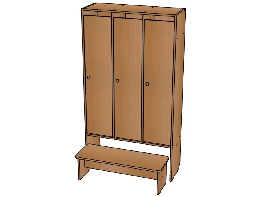 3-section cupboard with bench/ SD14