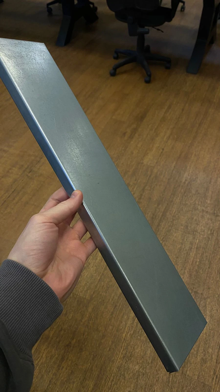 Shelf L 0,8x100xL (zinc) (for frontal) (pack) (800)