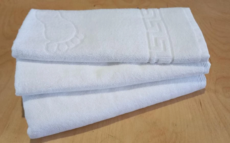 Cotton terry cloth towel for feet
