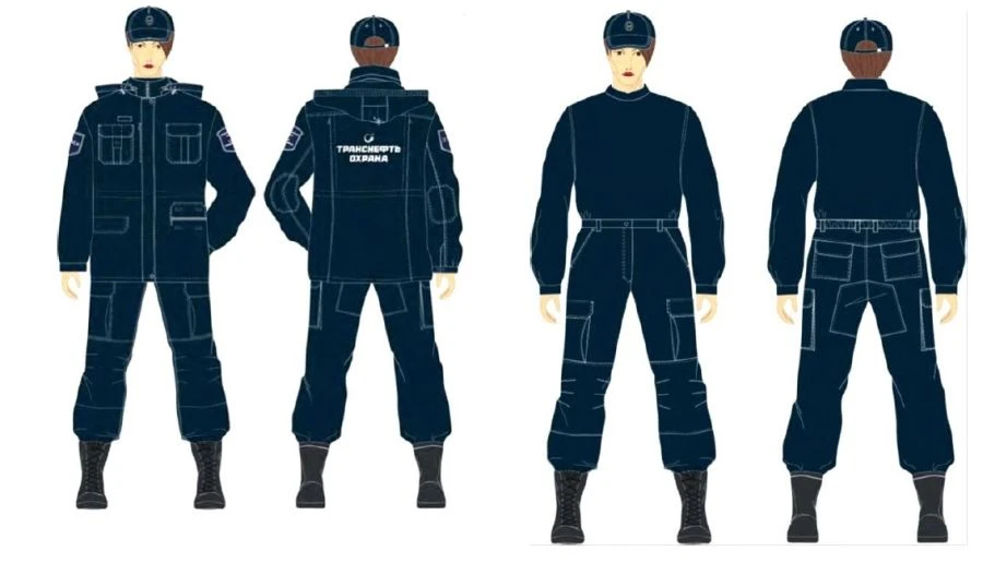 Female field suit (jacket, trousers) of the departmental security service of PJSC Transneft for protection against mechanical ef
