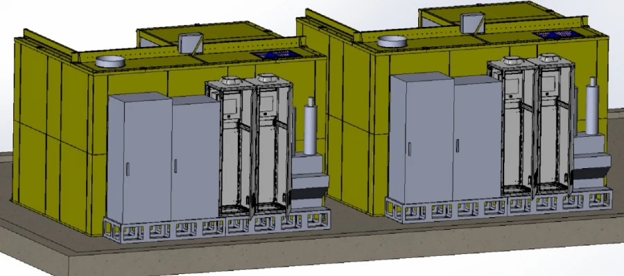 Installation of plasma spraying of metallic and non-metallic coatings, mod. PSC 50/100.