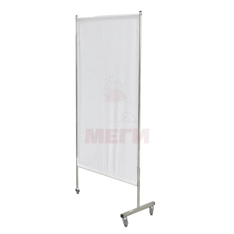 SHM-MSC (MSC-5302) Medical screen made of stainless steel, on wheels, one-sectional