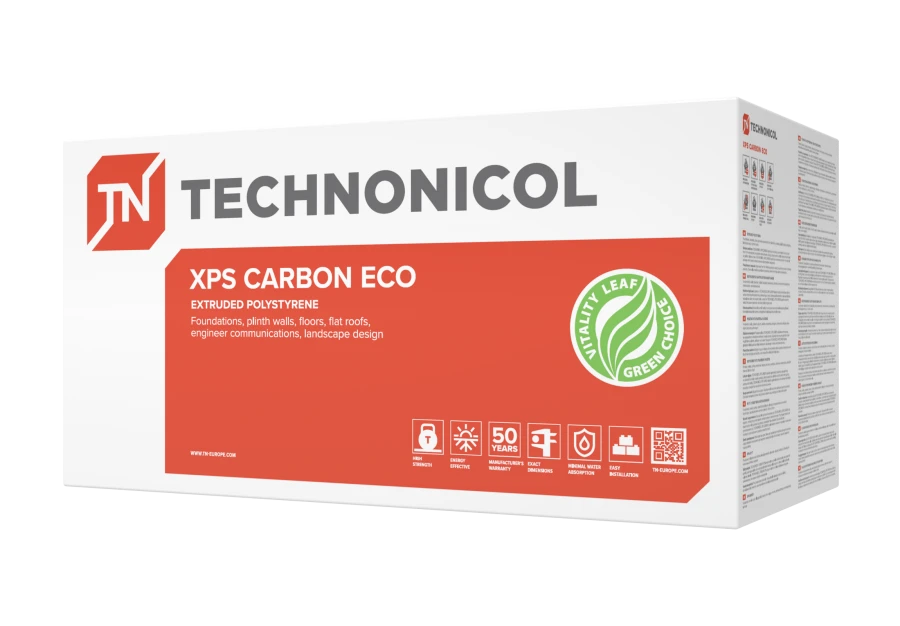 Extruded polystyrene foam plates TECHNICOL CARBON ECO