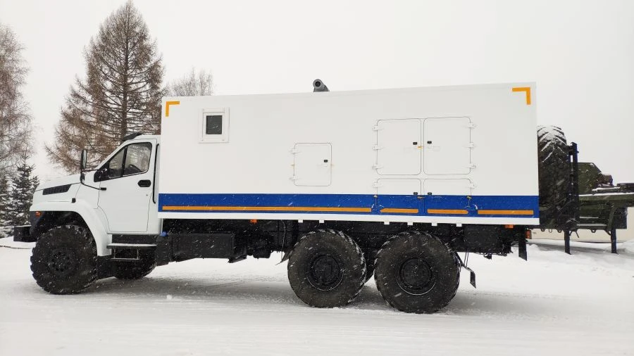 Laboratory truck (GPA, AIS, LCST, KS, PCS, LVOLS, LIOC, ECHO, LKKS, I&C) model 574034 on URAL-5557 chassis.