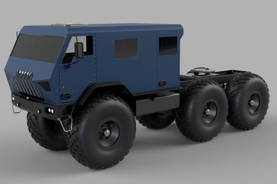 Snowmobiling vehicle "VARYAG 3M tractor long"