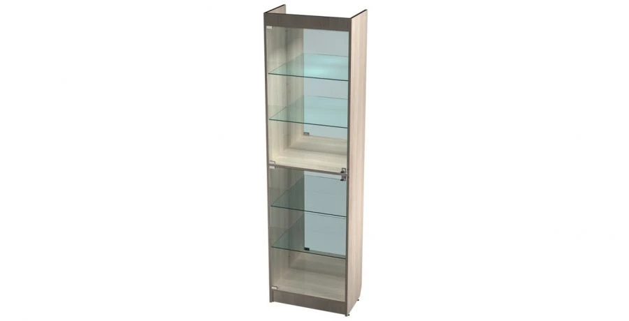 Display case with 2 panes (backlit) 600x350x2150mm (WxHxH)