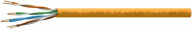 Pair twisted symmetrical cables for structured cable networks SPECLAN U/UTP Cat5e PUR
