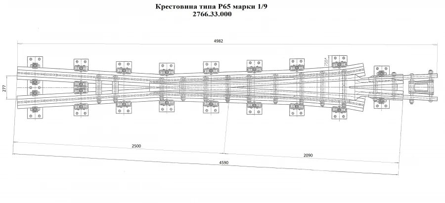 Cross member of type P65 of grade 1/9 of project 2766.33.000