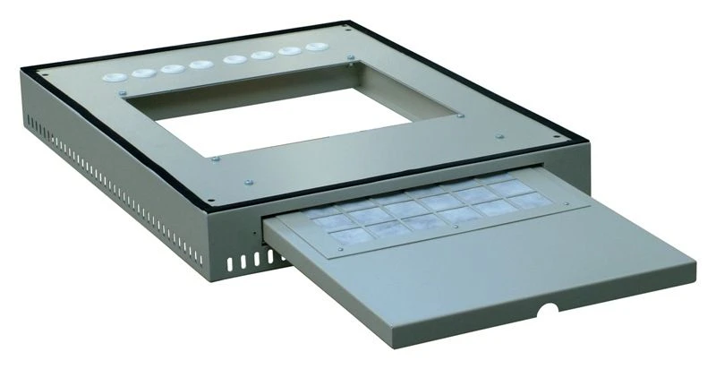 Plinth with retractable filter