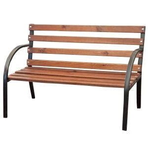 Bench with backs for placement in parks, squares, etc.