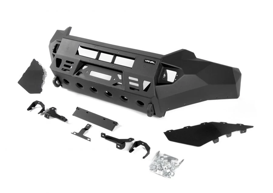 Car bumpers for TOYOTA LAND CRUISER 150 (2017-) (black) (without lights) + fixing kit