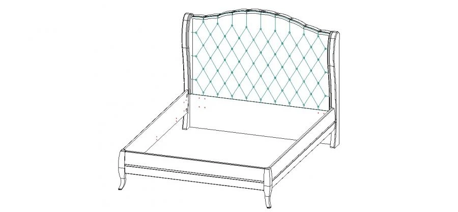 Set of furniture for common room "Buongiorno" Bed Art.KR1530 S01