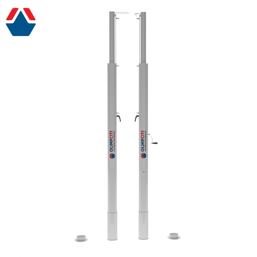 Professional telescopic aluminium volleyball stands 100x120 with hidden tensioning mechanism Art. OS-15354