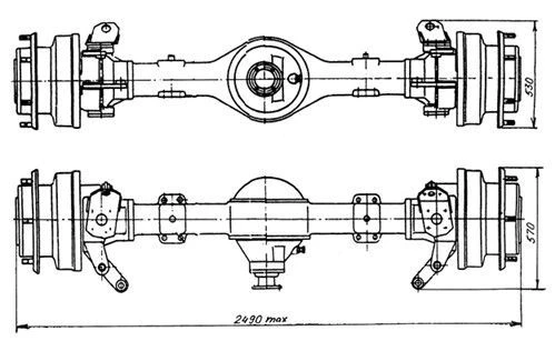 Steerable drive axle EK-18.20.30.000-10