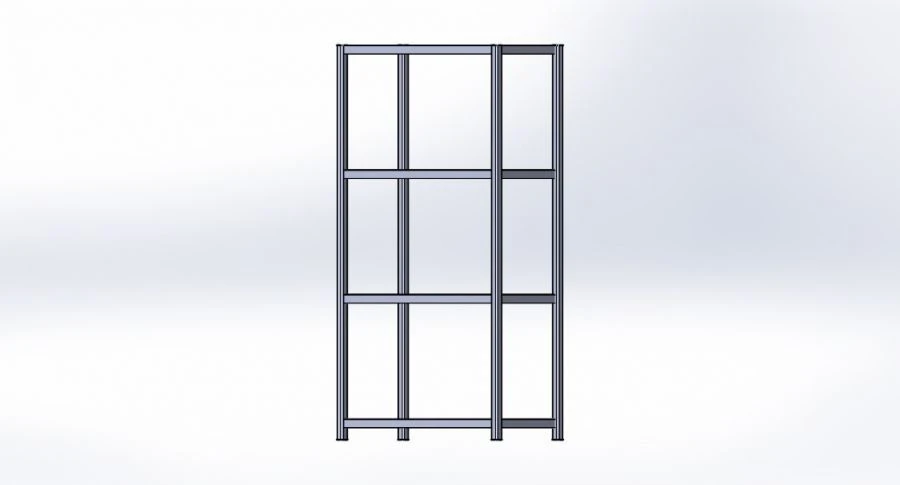 Metal shelving unit
