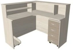 Nurse's corner post with pedestal cabinet KSPm 1-04