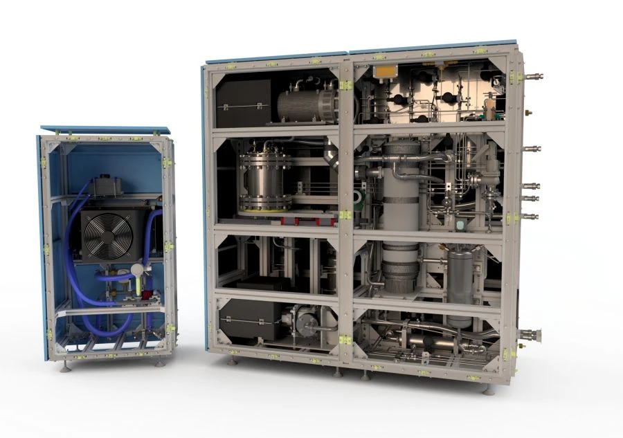 High-pressure electrolysis plant of modular design with capacity of 30 nm3 per hour