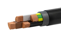 PvPgng(A)-HF power cable with copper conductors, with cross-linked polyethylene insulation and polymer composite sheath, not wit