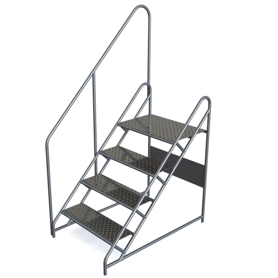 Mounting stand with 4 wide steps aluminium PM-1000??-150