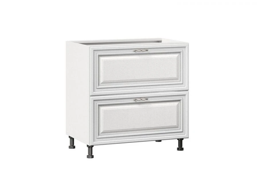 Type 4 LD.270920.000 Kitchen cabinet 800 with 2 drawers cabinet LUX (4) (White )