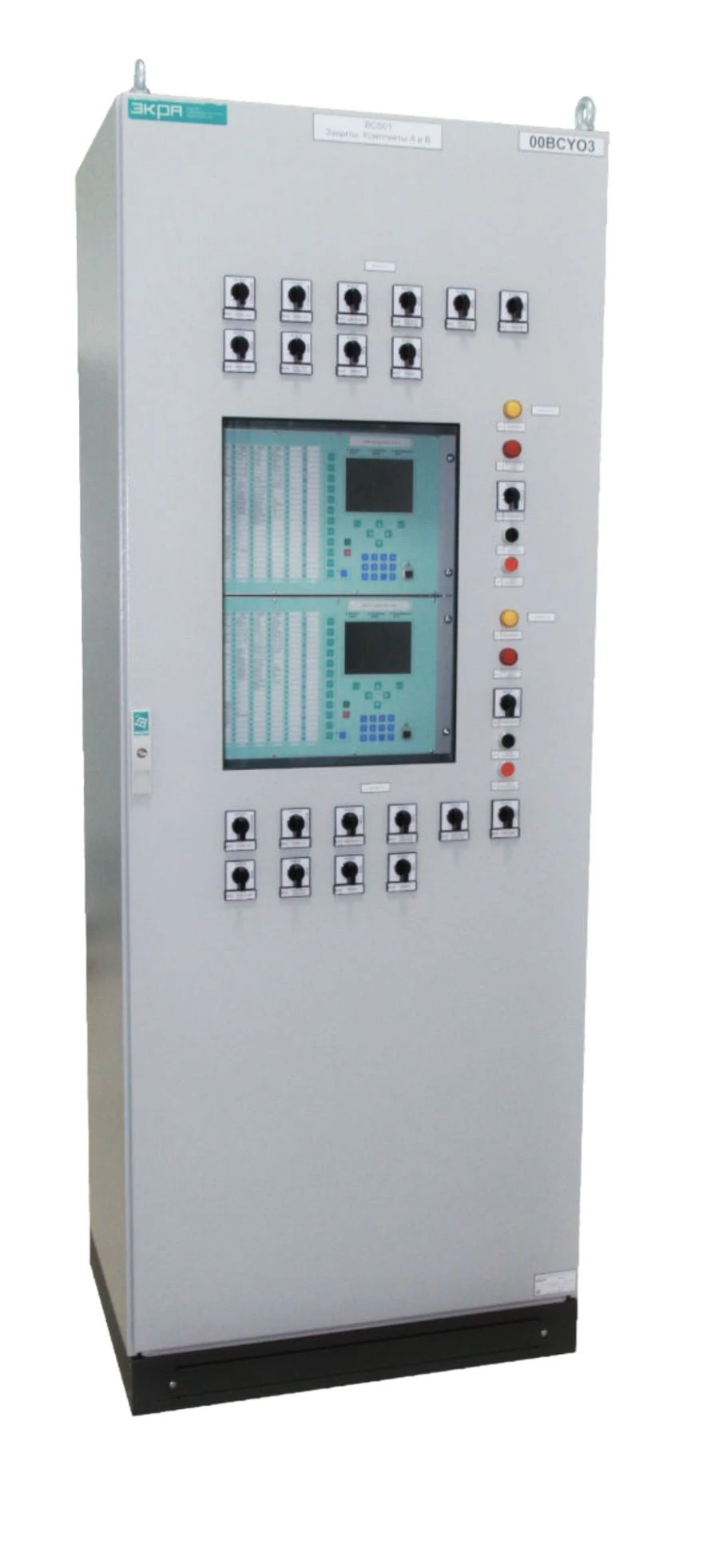 Cabinets of SHE1113A types of the complex of unified protections of generators, transformers and generator-transformer units of 