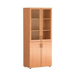 Wooden office cupboard for documents with glass. Model: SHPS-1900-1.