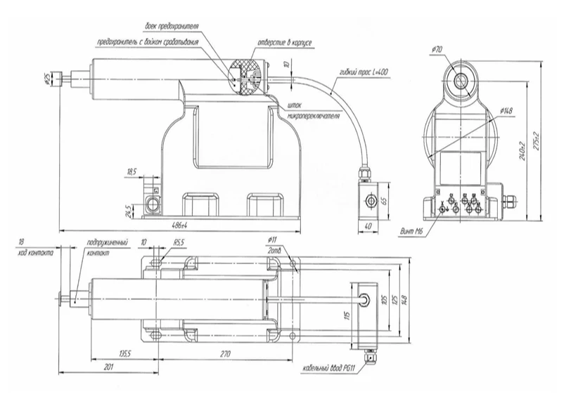 Grounded voltage transformer ZNOLP-EC M12